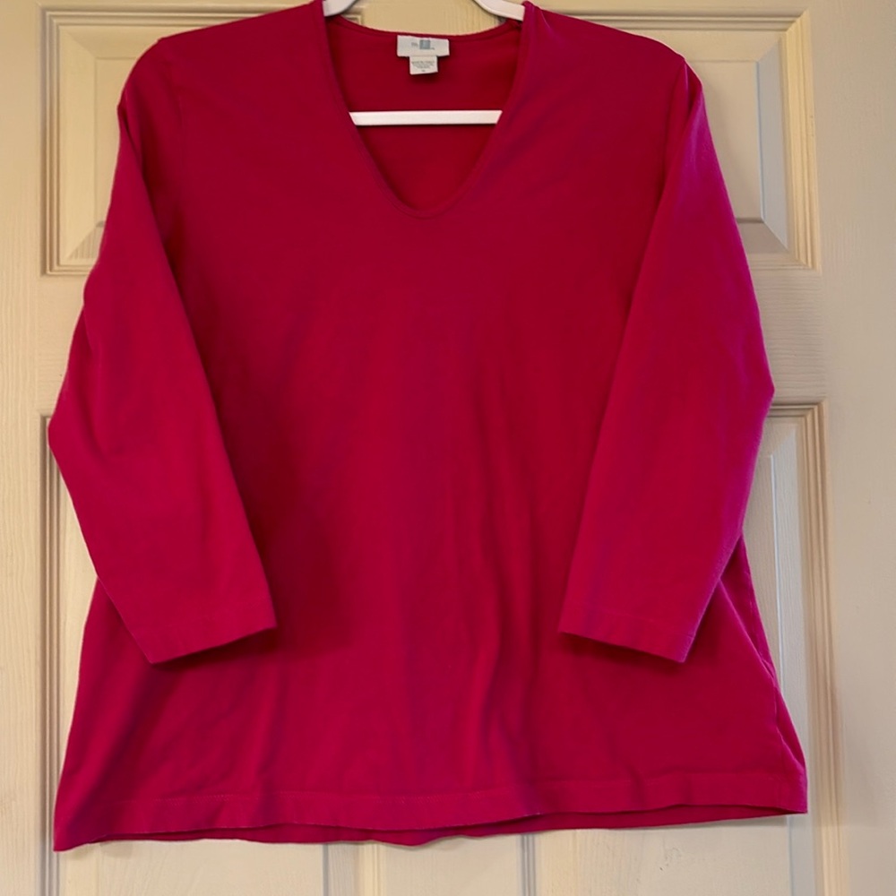 Motherhood hot pink 3/4 sleeve shirt